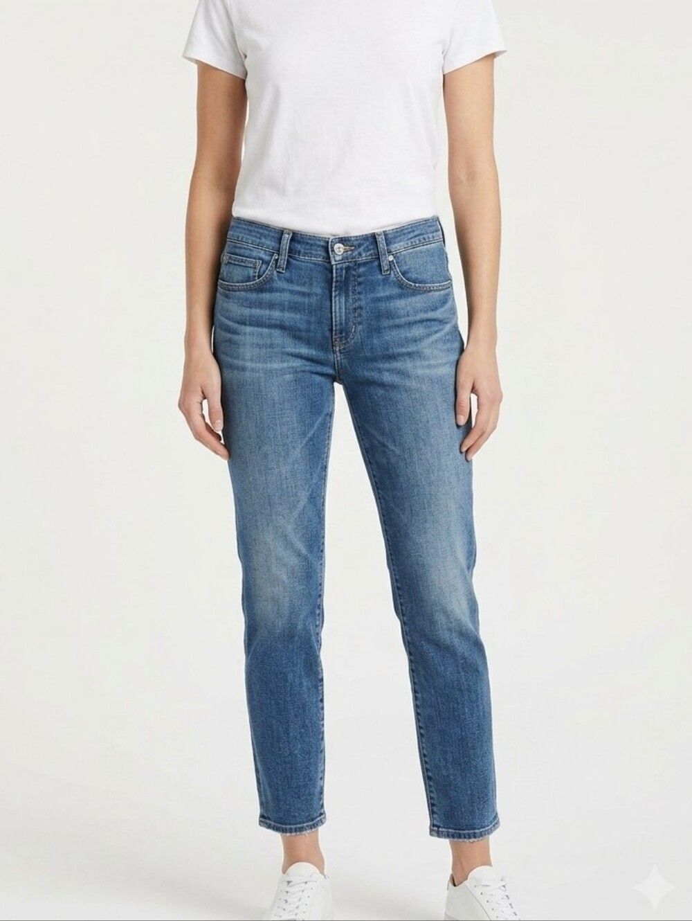 AG Jeans The Stevie Ankle Slim Straight Leg Jeans Blue Denim Size 32